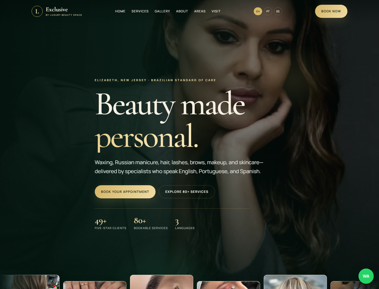 Live Exclusive by Luxury Beauty Space homepage